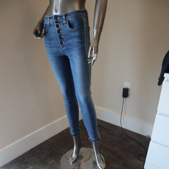 Veronica Beard Blue Jeans Tux Ribbon Debbie 10" Skinny Size 27 - Picture 5 of 9